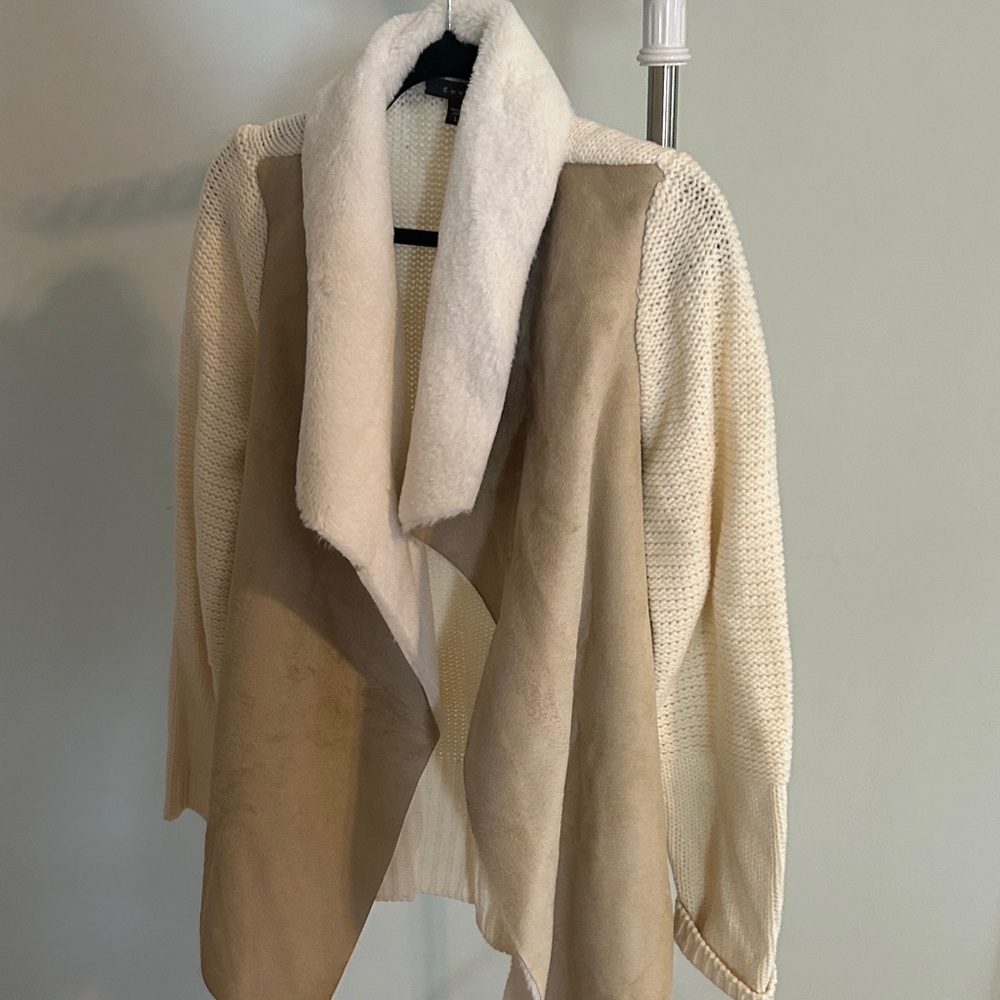 Fever Cream and Tan Teddy Jacket